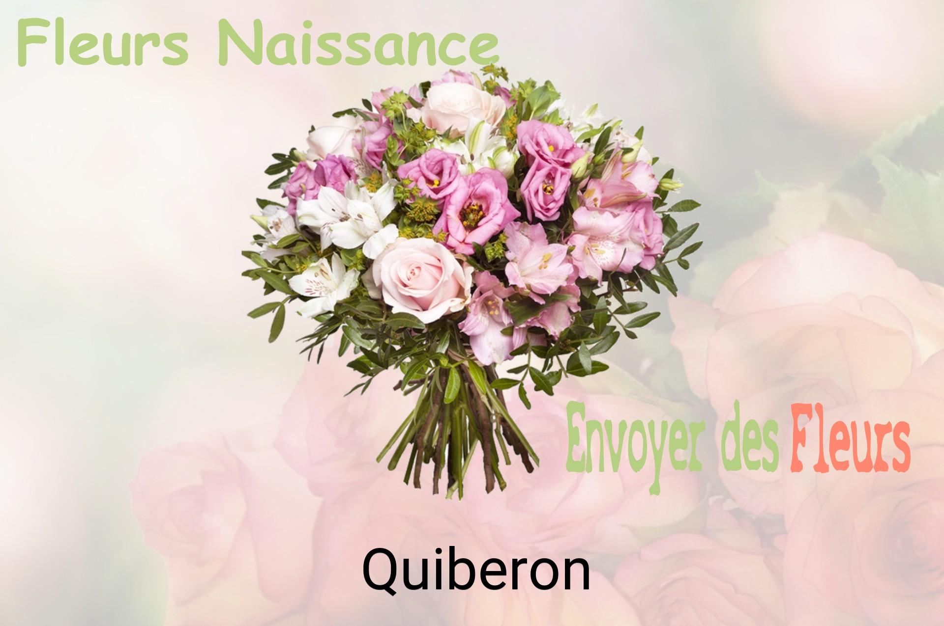 Bouquet de fleurs de naissance livré à Quiberon